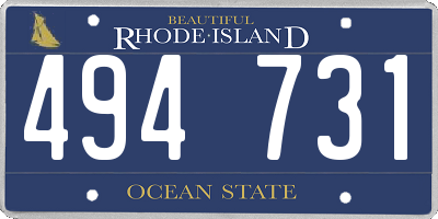 RI license plate 494731
