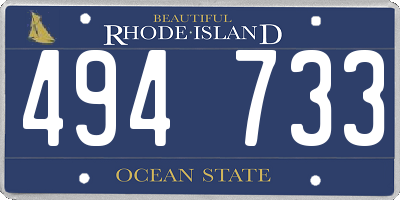 RI license plate 494733