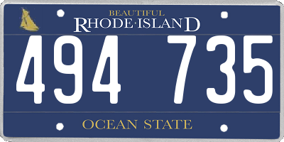 RI license plate 494735