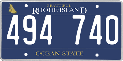 RI license plate 494740