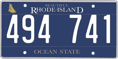 RI license plate 494741