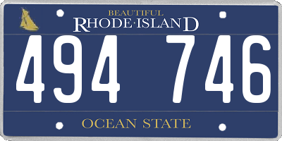 RI license plate 494746