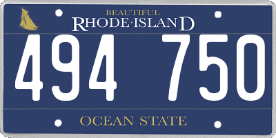 RI license plate 494750
