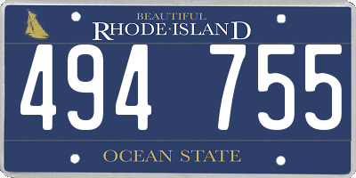 RI license plate 494755