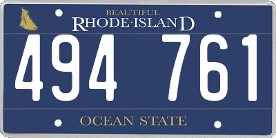 RI license plate 494761