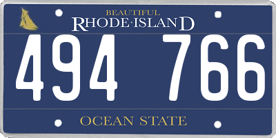 RI license plate 494766
