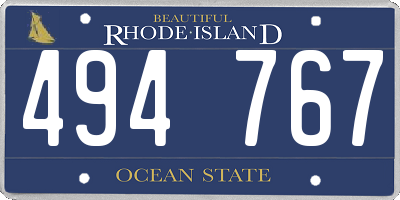 RI license plate 494767