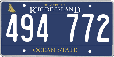 RI license plate 494772