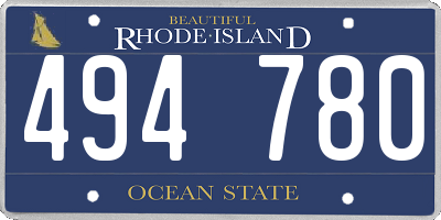 RI license plate 494780
