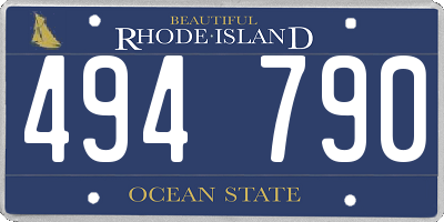 RI license plate 494790