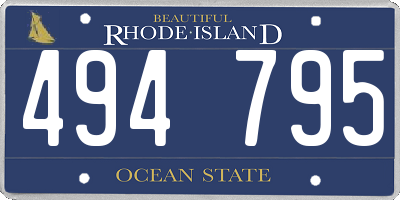 RI license plate 494795