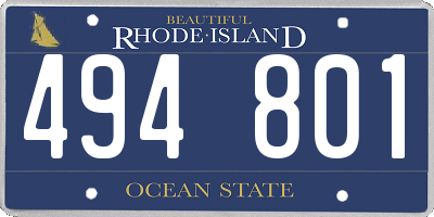 RI license plate 494801