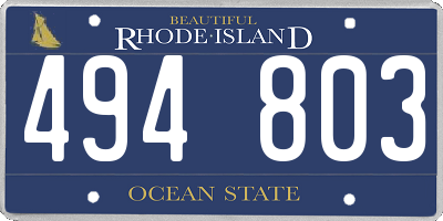 RI license plate 494803