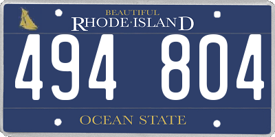 RI license plate 494804