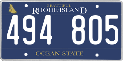 RI license plate 494805