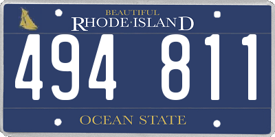 RI license plate 494811