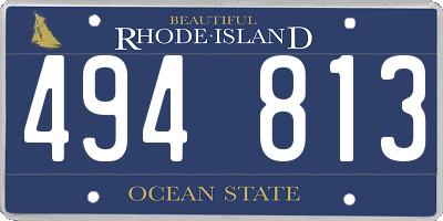 RI license plate 494813