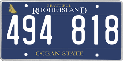 RI license plate 494818