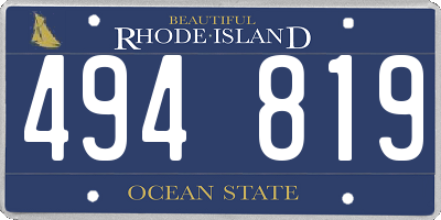 RI license plate 494819