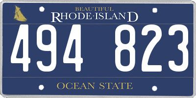 RI license plate 494823