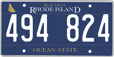 RI license plate 494824
