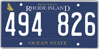 RI license plate 494826