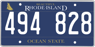 RI license plate 494828