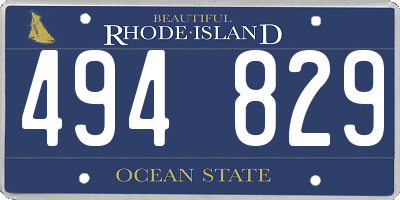 RI license plate 494829
