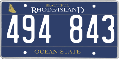 RI license plate 494843