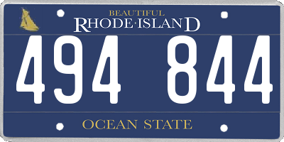 RI license plate 494844