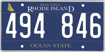 RI license plate 494846