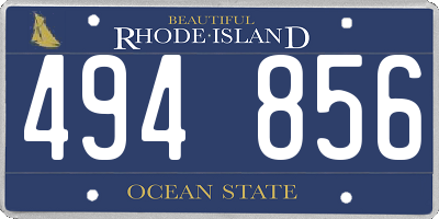 RI license plate 494856