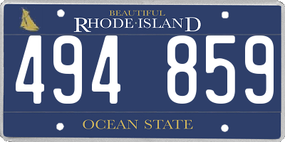 RI license plate 494859