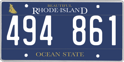 RI license plate 494861