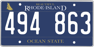 RI license plate 494863