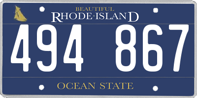 RI license plate 494867