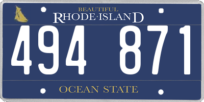 RI license plate 494871
