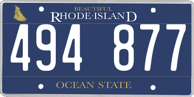 RI license plate 494877