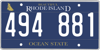 RI license plate 494881