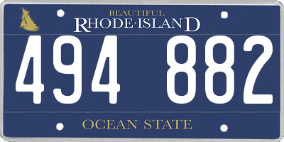 RI license plate 494882