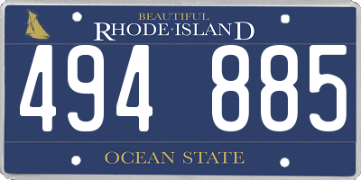 RI license plate 494885