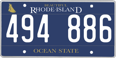 RI license plate 494886