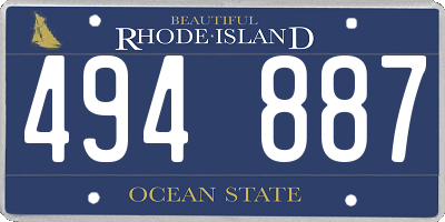 RI license plate 494887