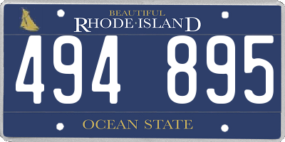 RI license plate 494895