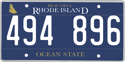 RI license plate 494896