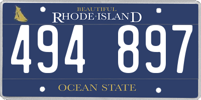 RI license plate 494897