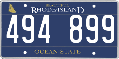 RI license plate 494899