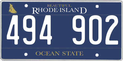 RI license plate 494902