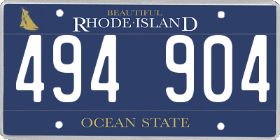 RI license plate 494904