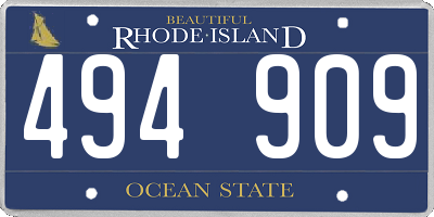 RI license plate 494909